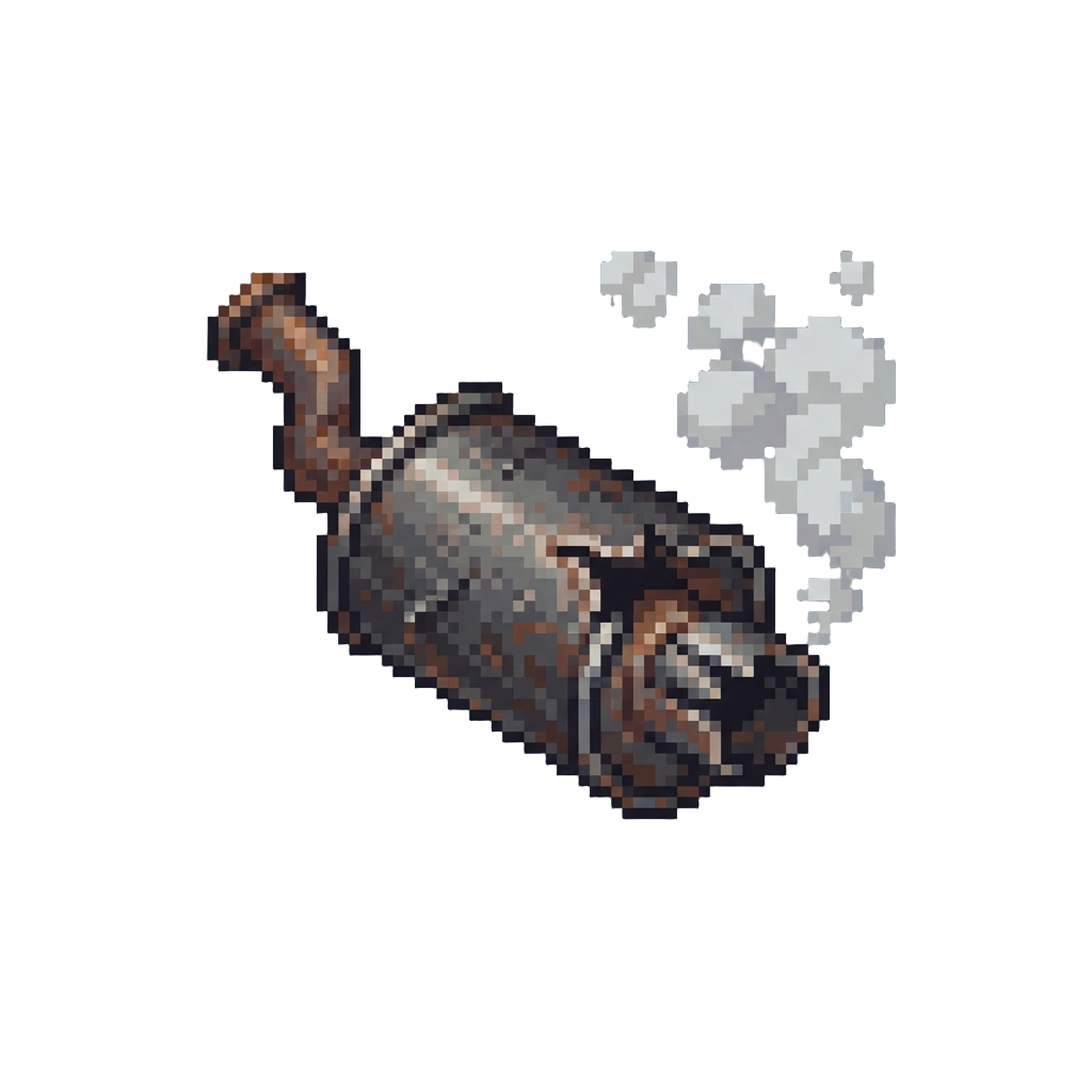 A Smoke-puffing Broken Muffler