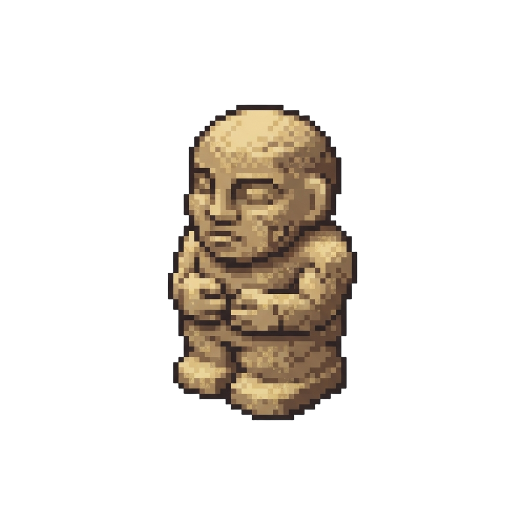 An Ancient Sand-covered Idol