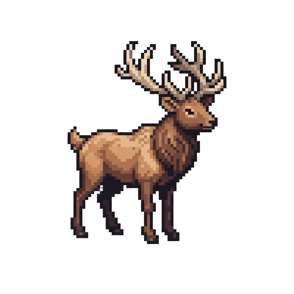 A Majestic Forest Elk Surrounded by Sparkling Dust