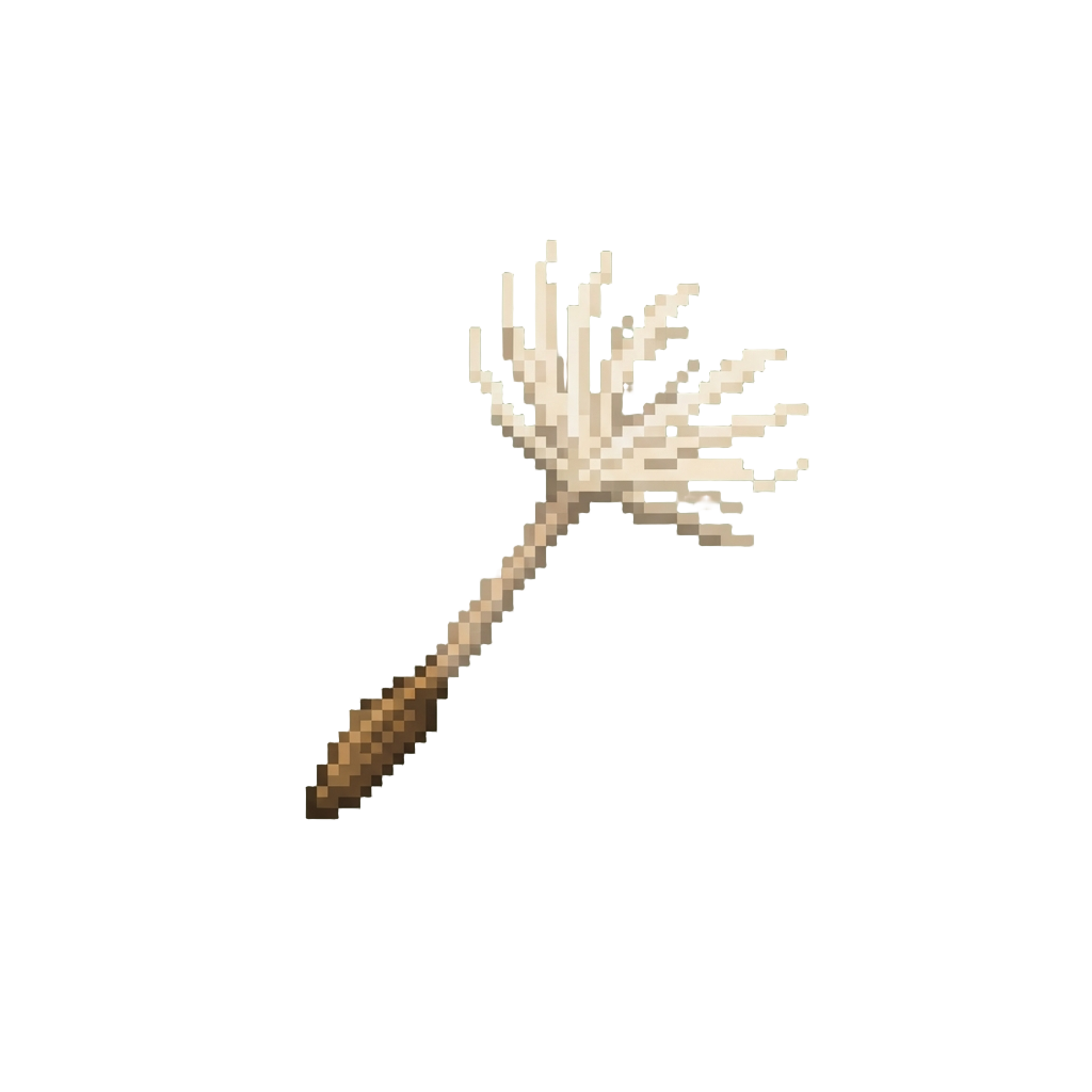 A Tiny Blowing Dandelion Spore Seed