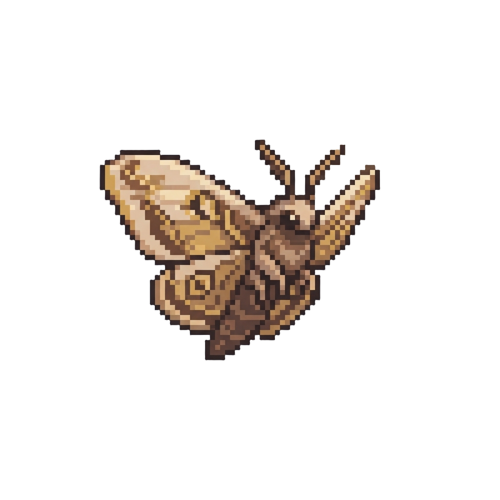 A Fluttering Moth Drifting Away Into the Light