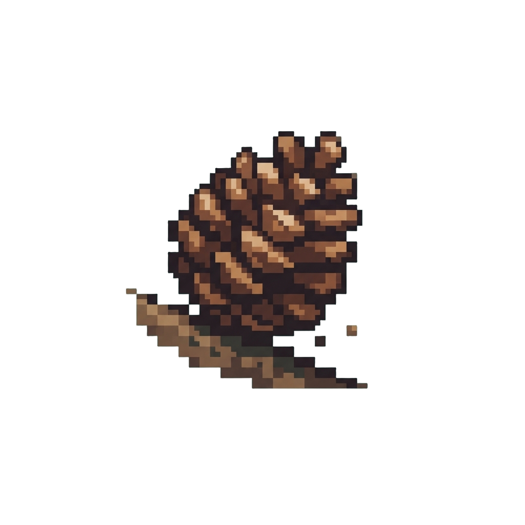 A Rolling Pinecone Bouncing Down a Tiny Hill