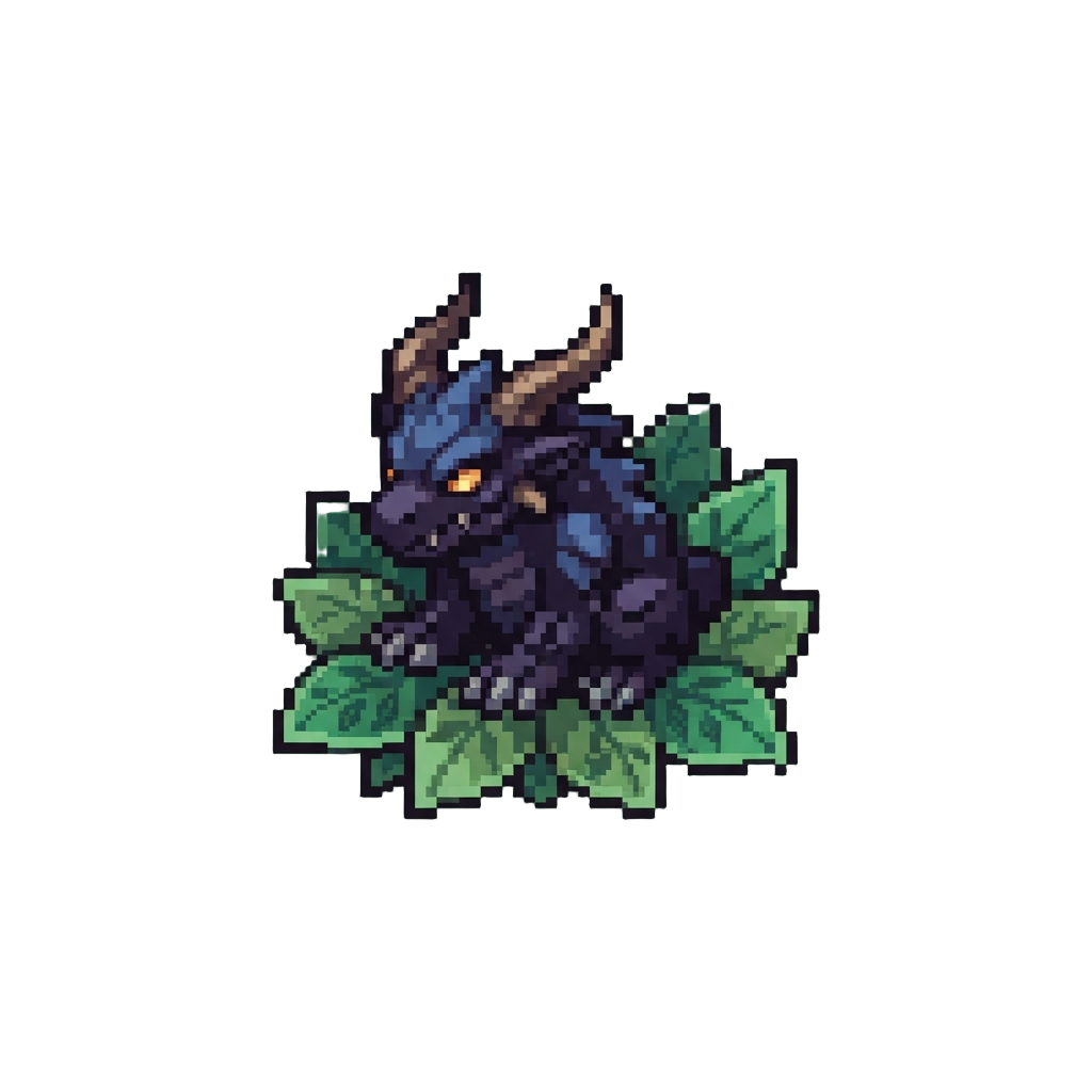 A Giant Horned Shadow-beast Let Loose in the Leaves