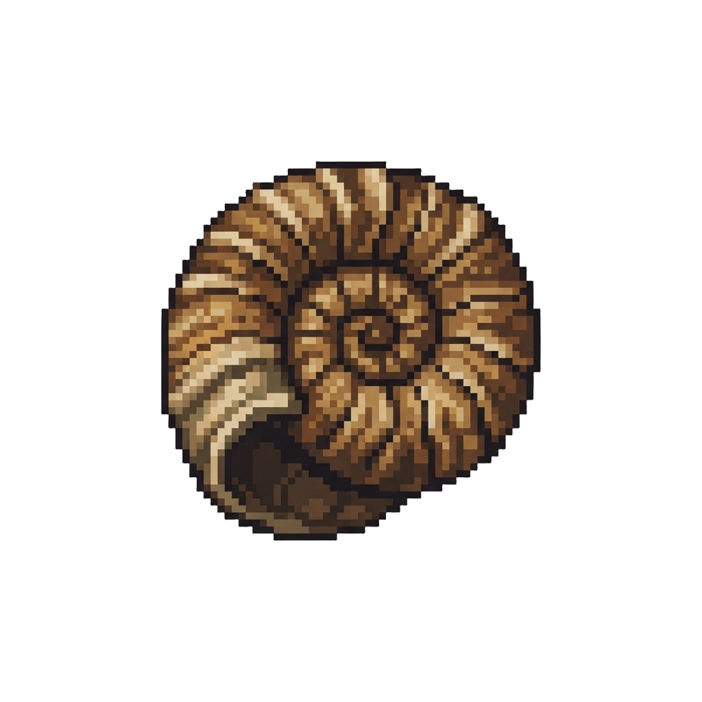 A Giant Coiled Ammonite with a Spiraled Shell