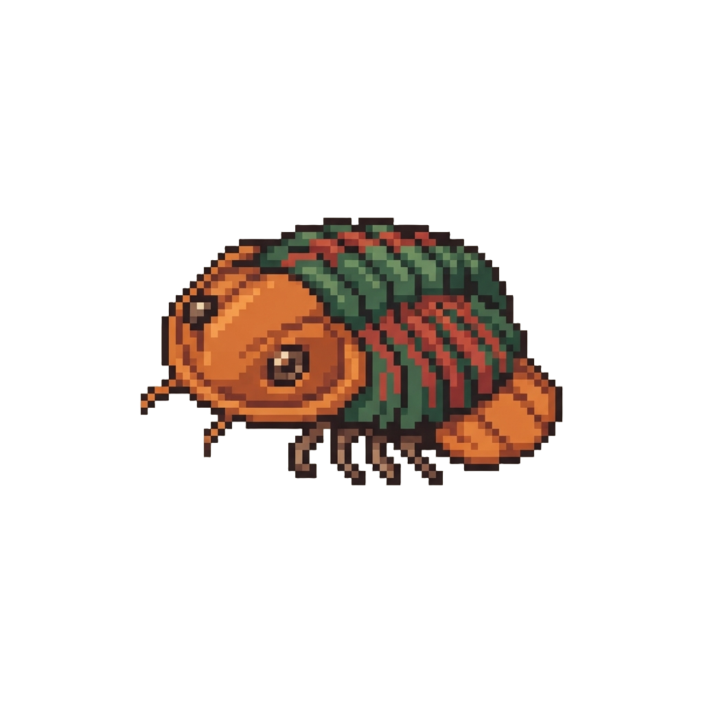 A Colorful Ancient Trilobite Scuttling Around