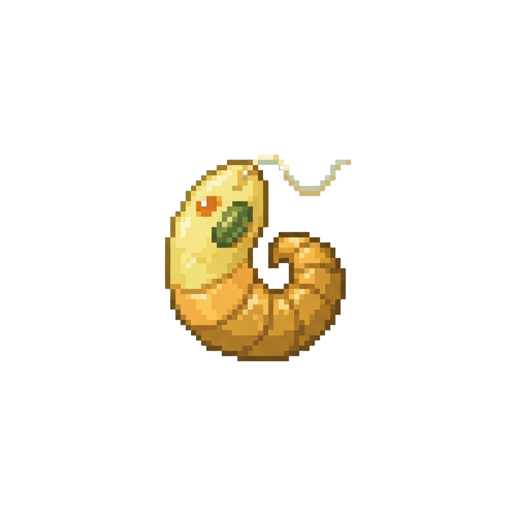 A Tiny Golden Euglena Squirming Cheerfully