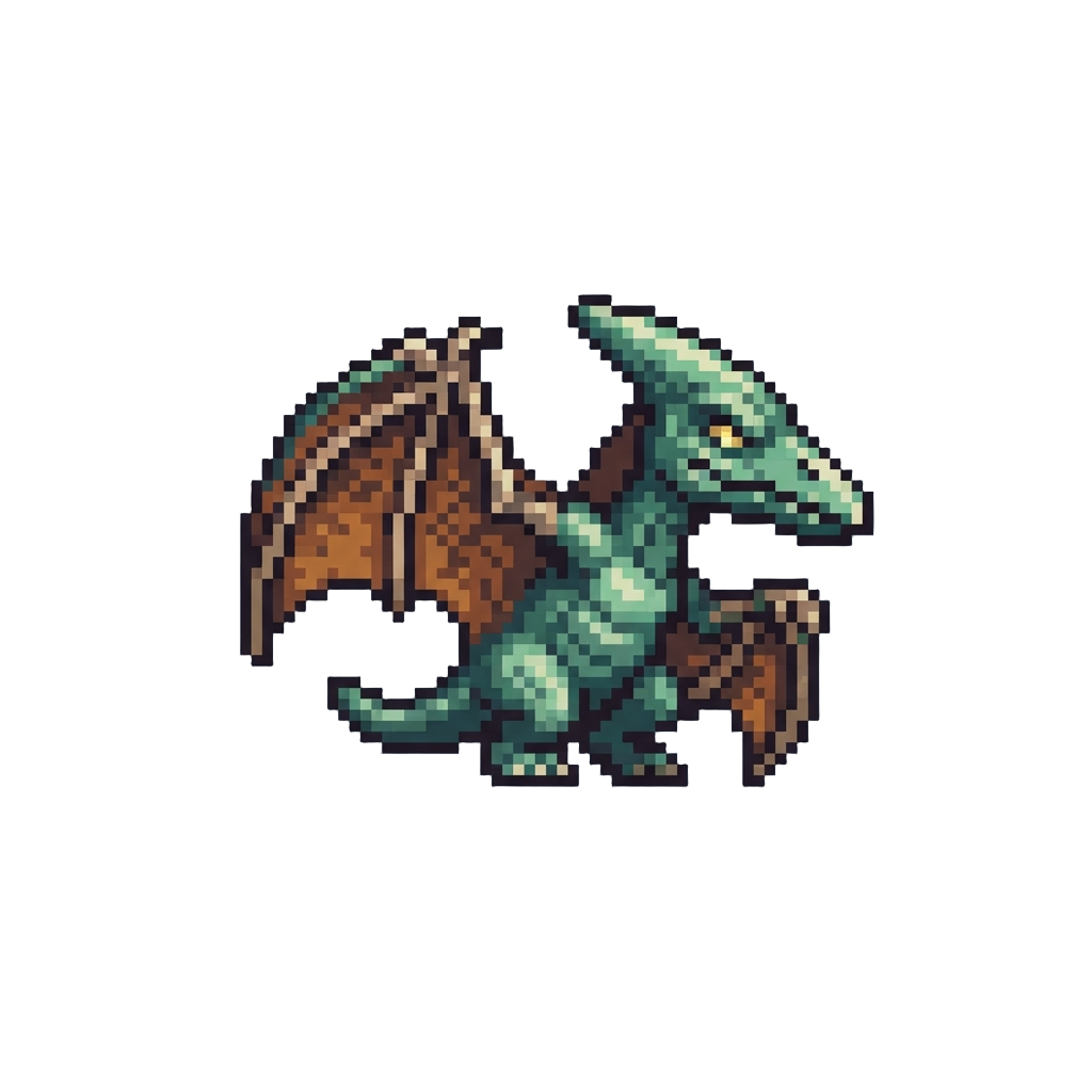 A Giant Winged Pterodactyl with Shimmering Scales