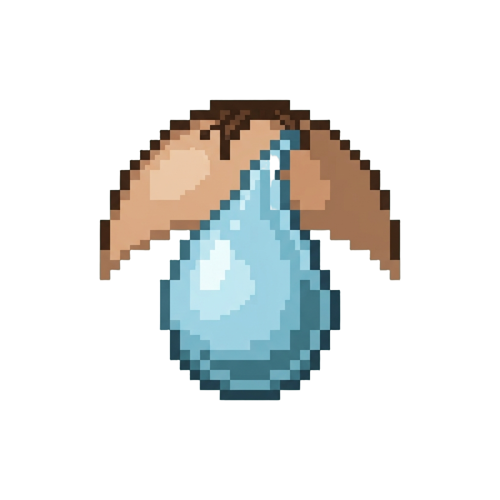 A Sweat Drop Cartoon Effect Dripping Off Their Forehead
