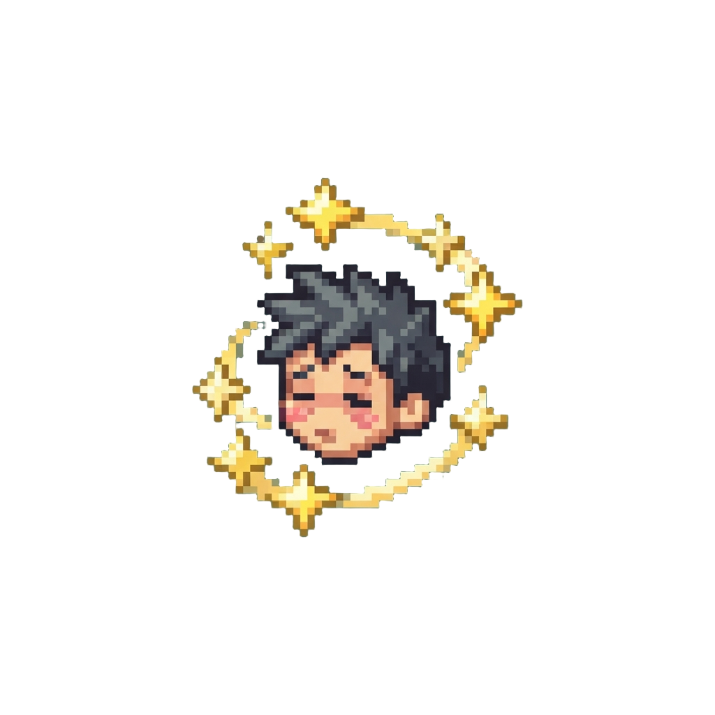 Little Floating Spiraling Stars Around Their Groggy Head