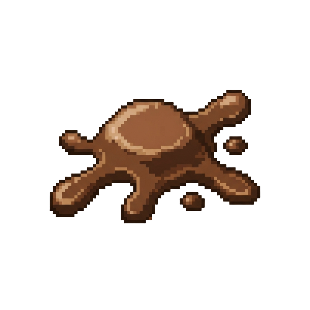 A Splat of Thick Chocolate Pudding Filling