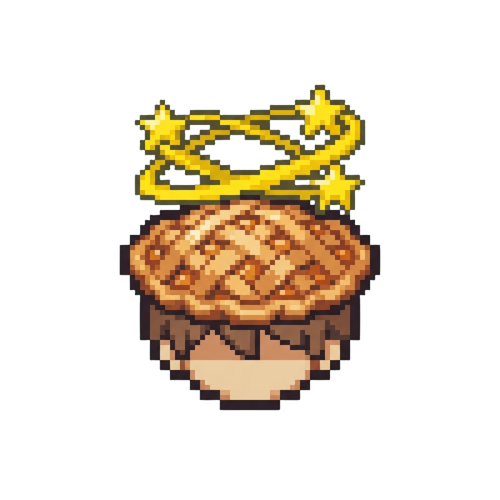 A Dizzy Star Swirl Above Their Pie-covered Head