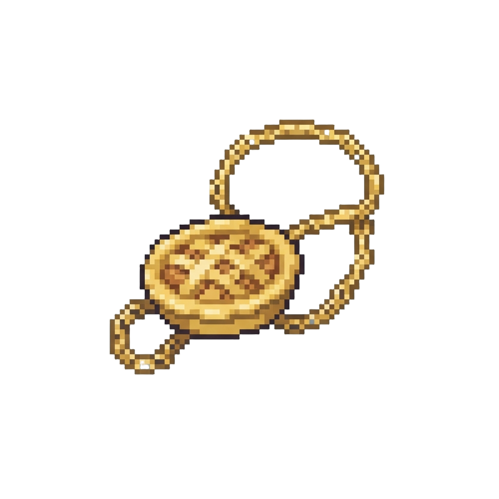 A Shimmering Golden Pie Plate Necklace