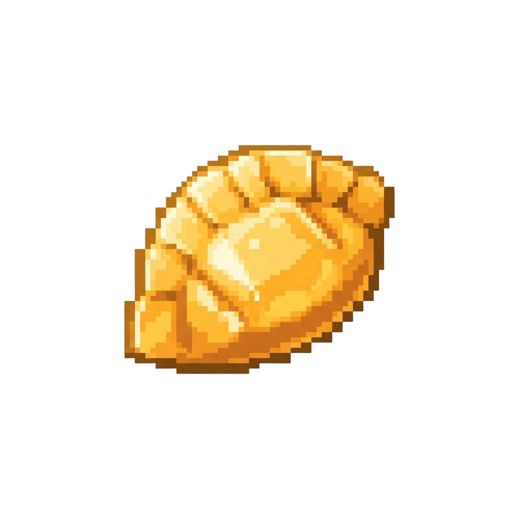 A Shiny Saffron-hued Crystal Dumpling
