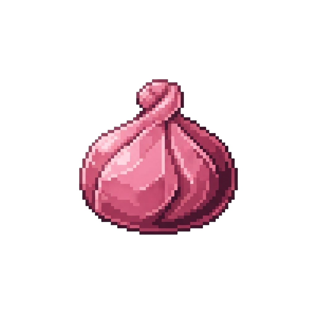 A Glossy Rose-pink Crystal Dumpling