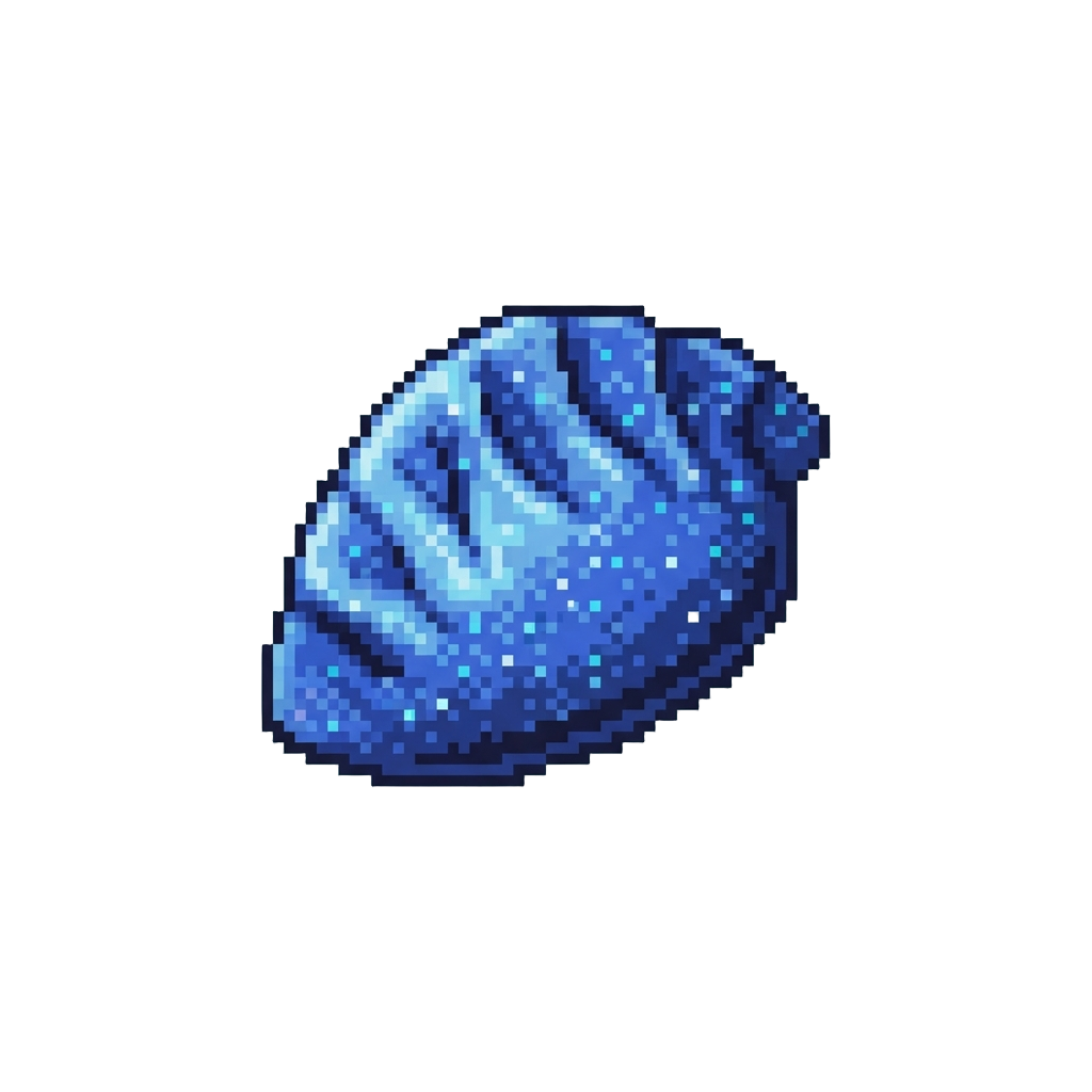 A Sparkling Cobalt Blue Glitter Dumpling