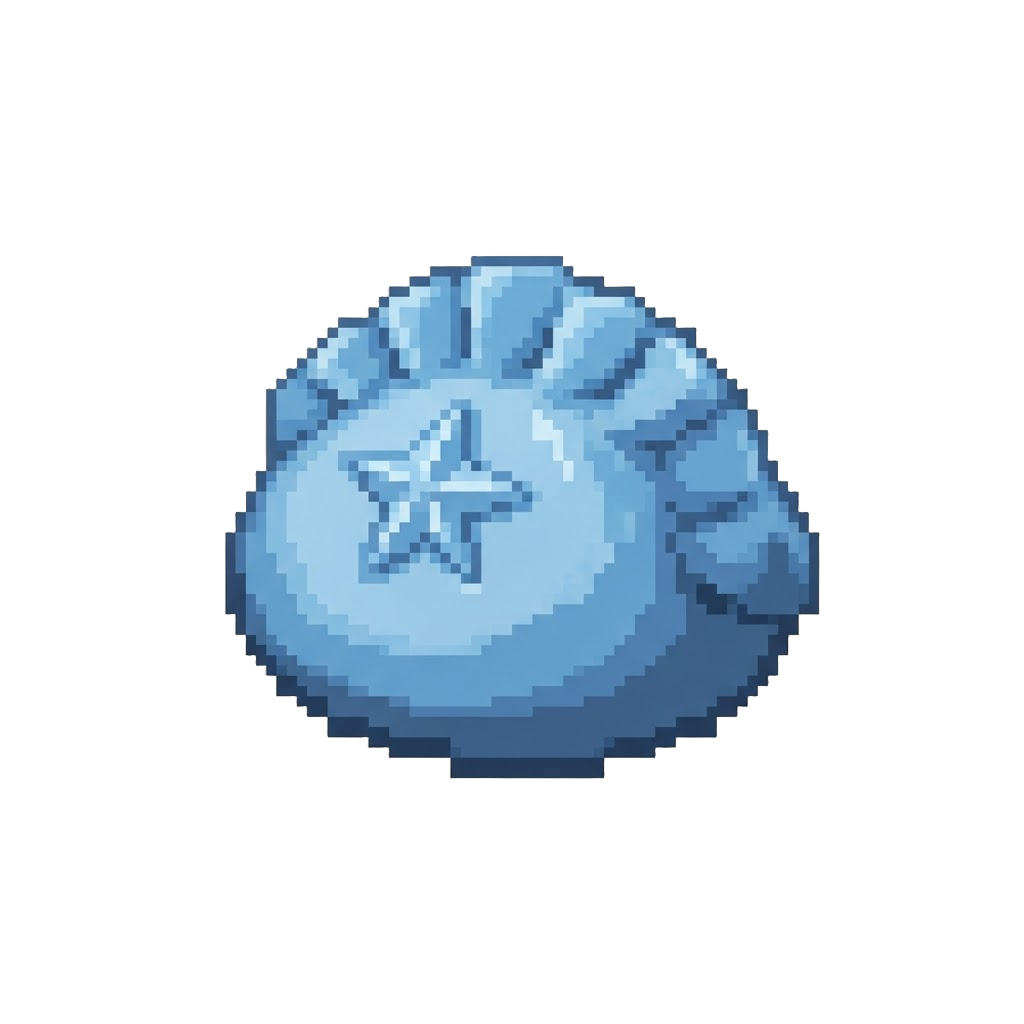 A Sky Blue Star-embossed Dumpling