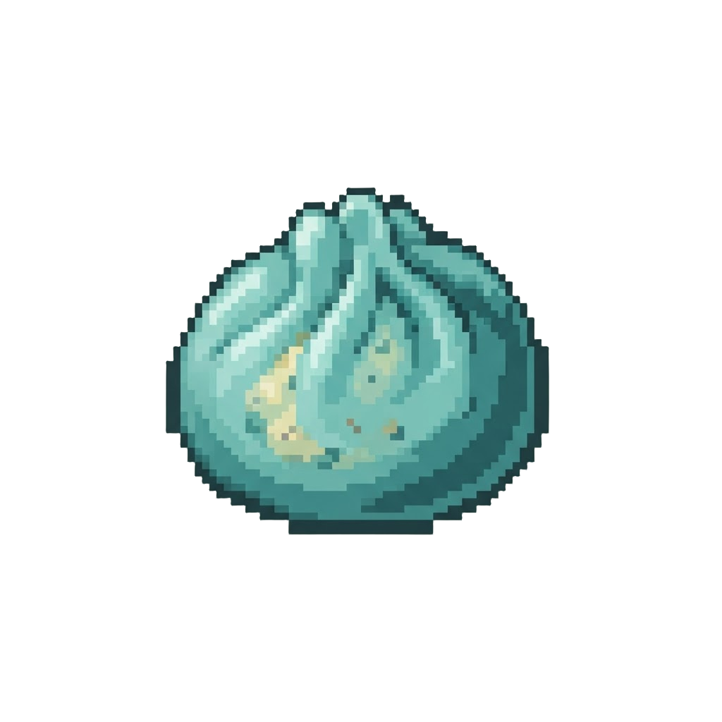 A Teal-tinged Mystical Blue Dumpling