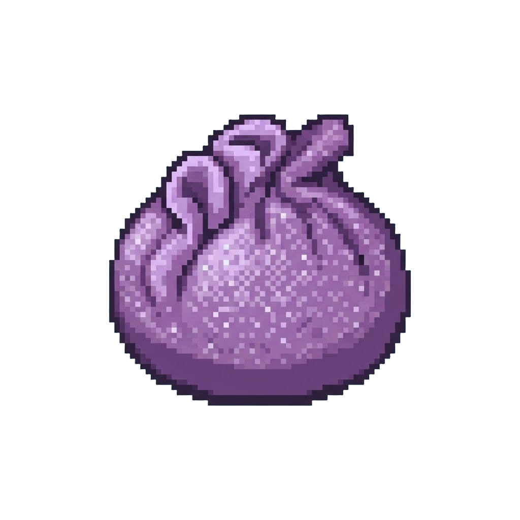A Sparkling Purple Glitter Dumpling