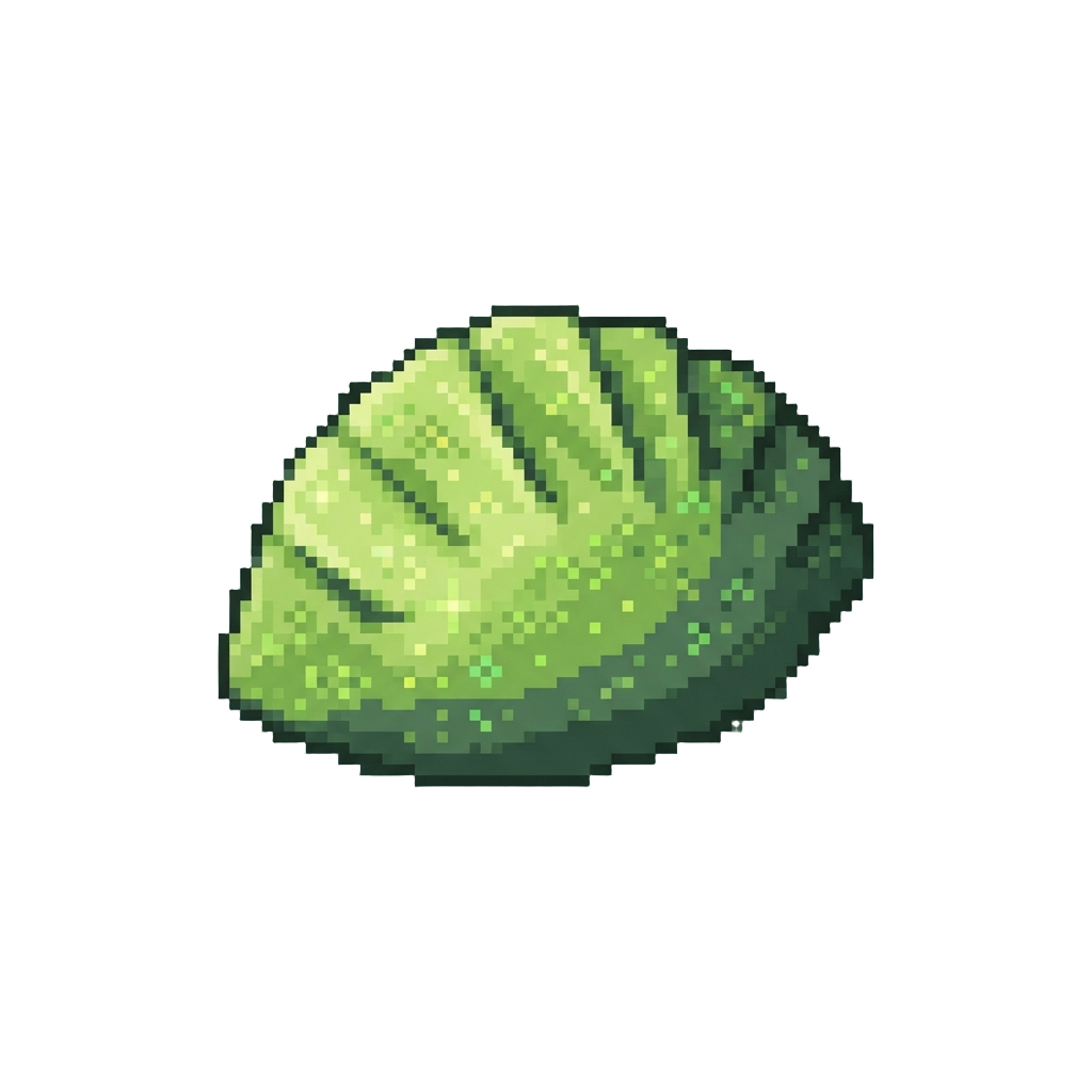 A Sparkling Lime Green Glitter Dumpling