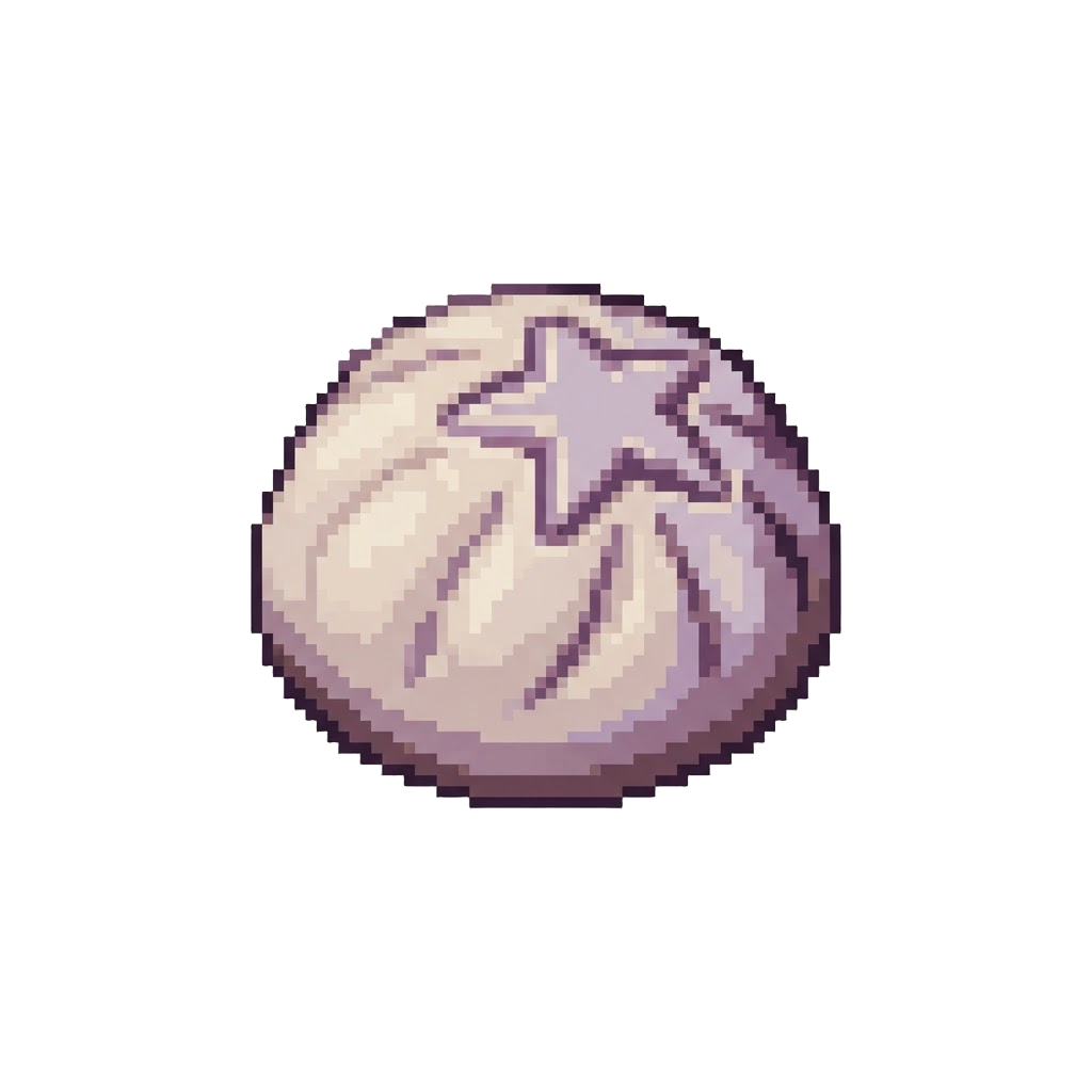 A Lavender Star-embossed Dumpling