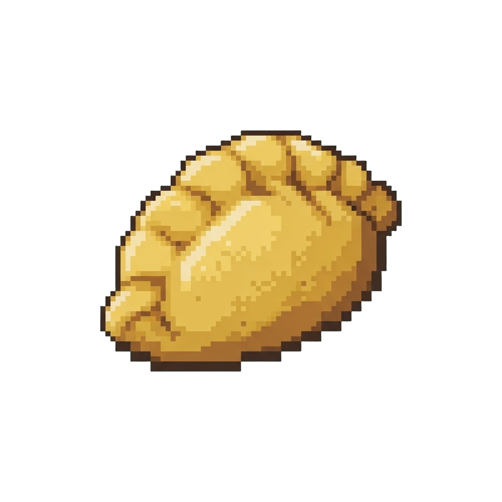 A Mustard-yellow Textured Dumpling