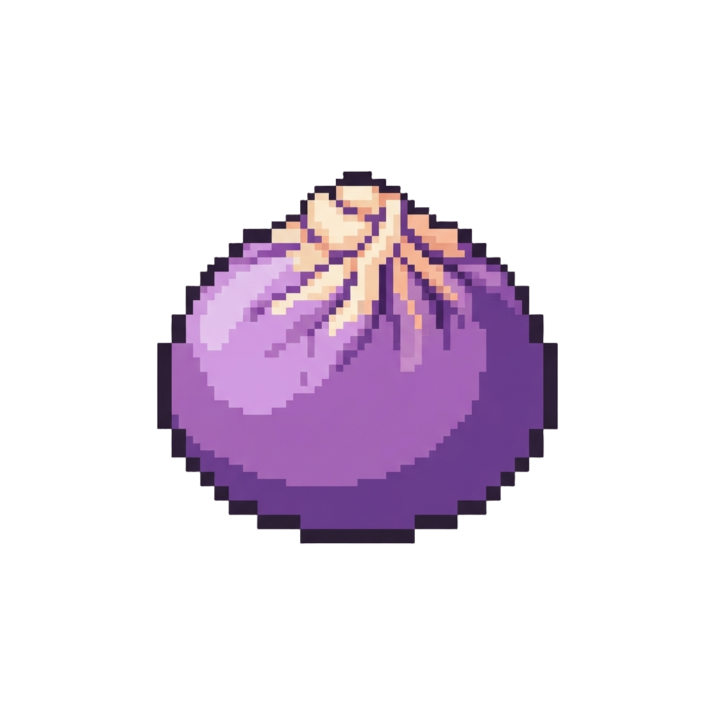 A Royal Purple Silk-textured Dumpling
