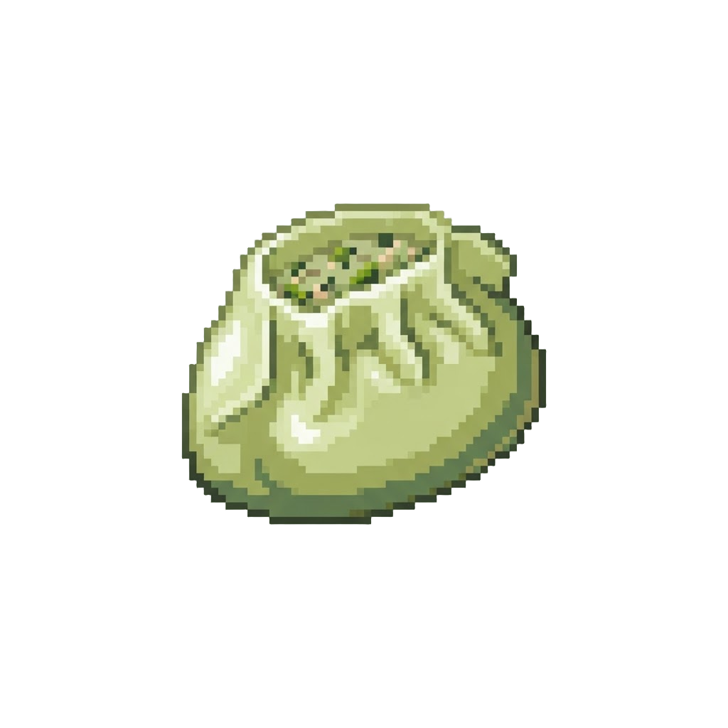 A Pistachio-hued Glossy Dumpling