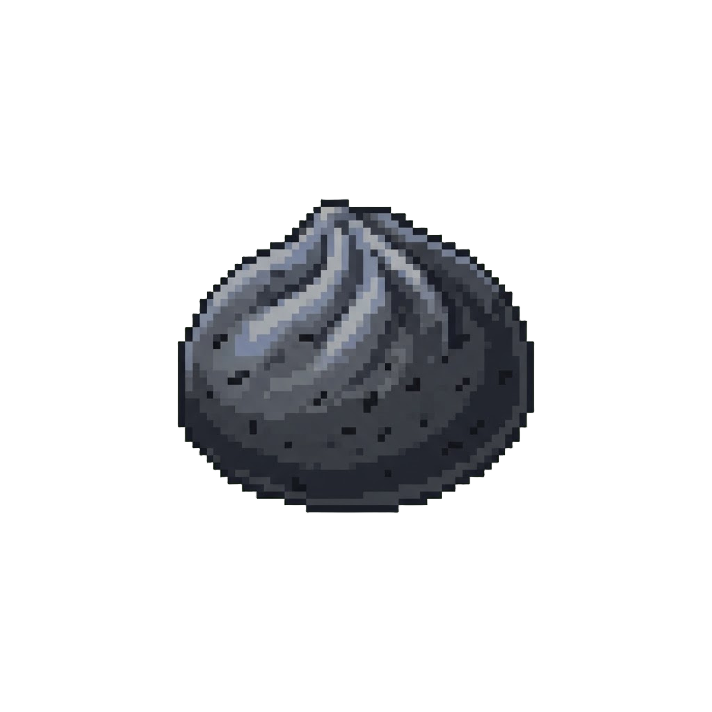 A Matte Black Sesame-infused Dumpling