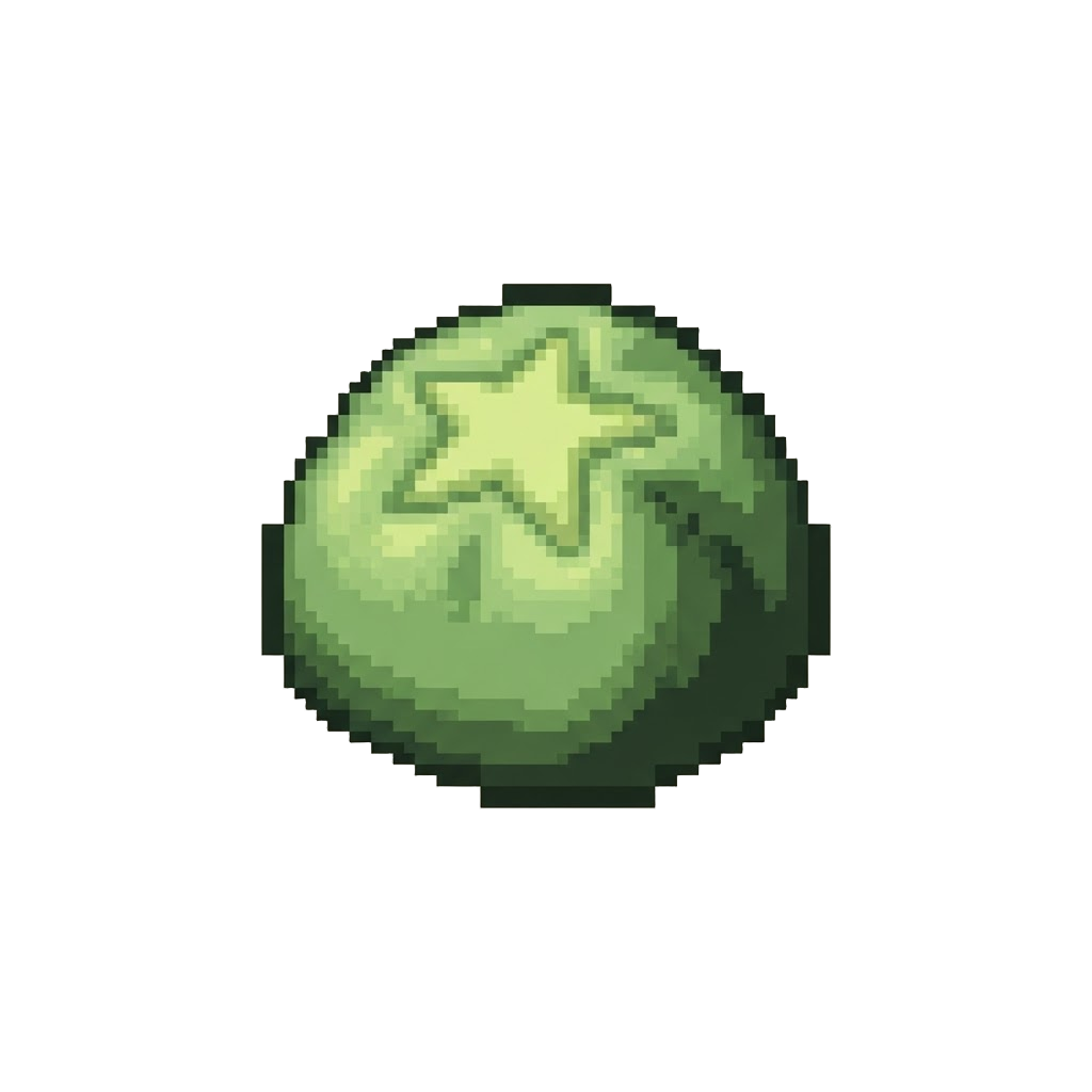 A Clover Green Star-embossed Dumpling