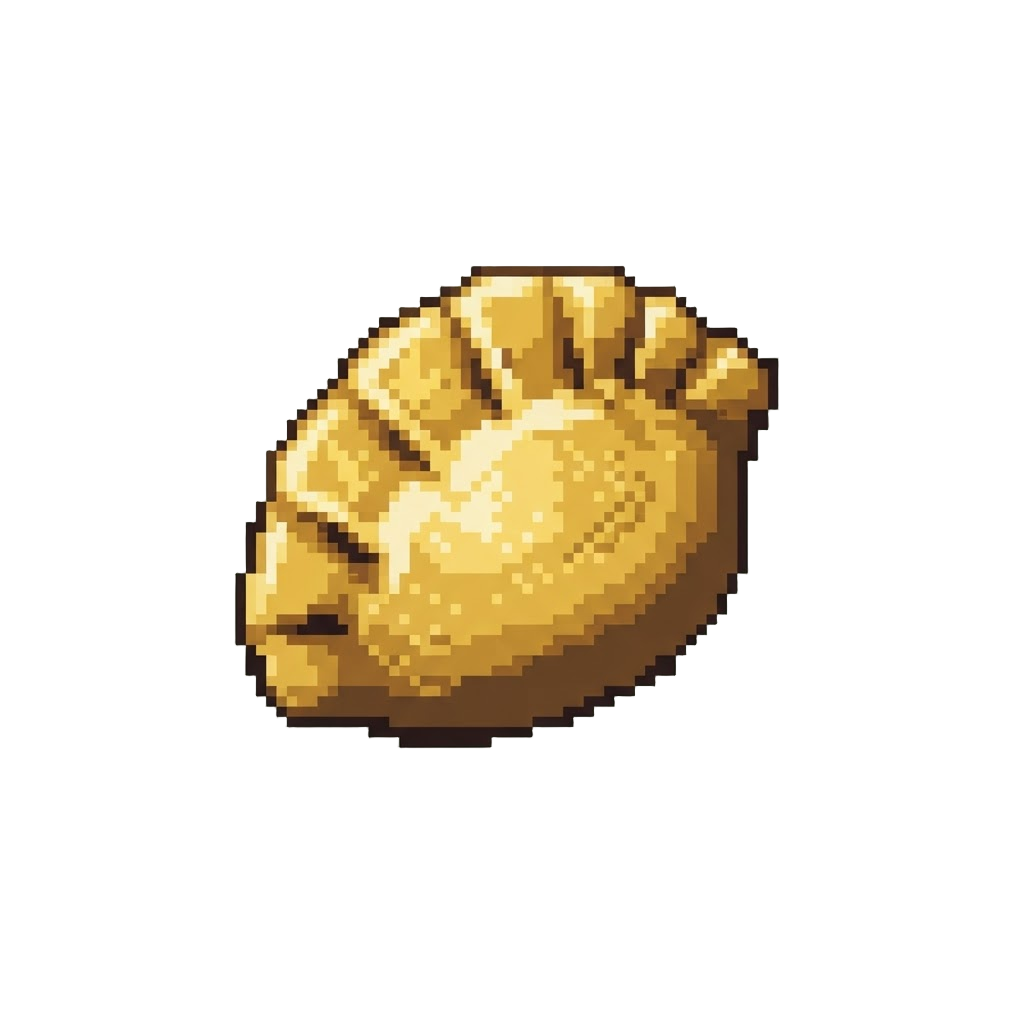 A Solid Shiny 24k Gold Leaf Dumpling