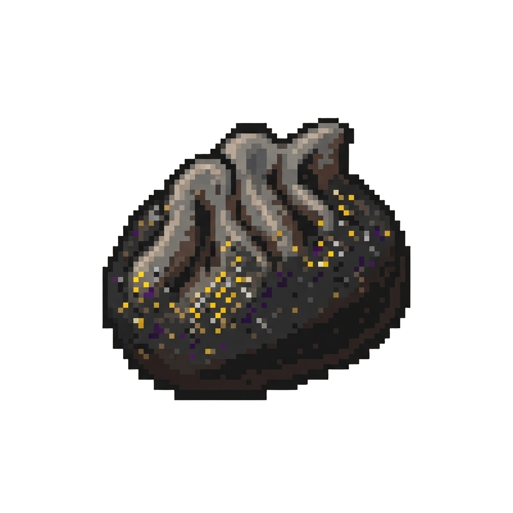 A Sparkling Black Truffly Glitter Dumpling