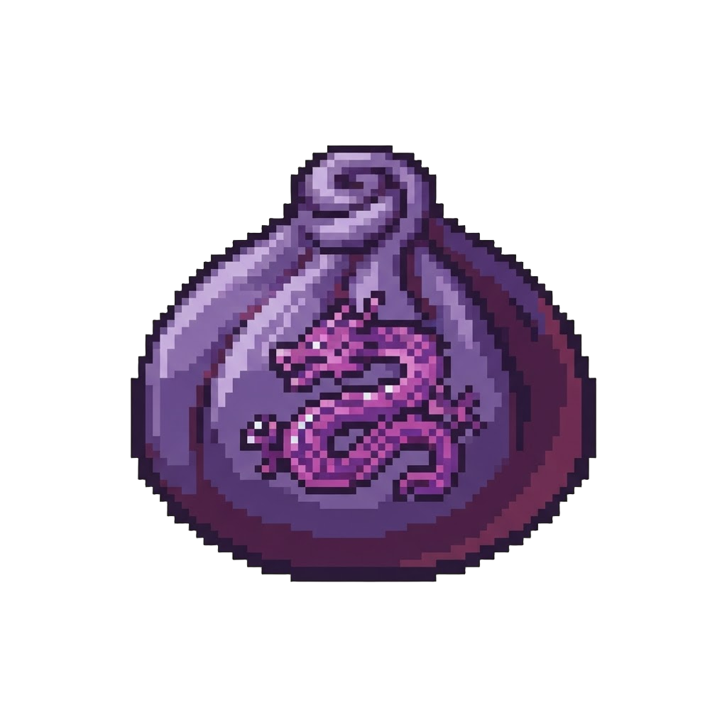 A Deep Violet Dragon-embossed Dumpling