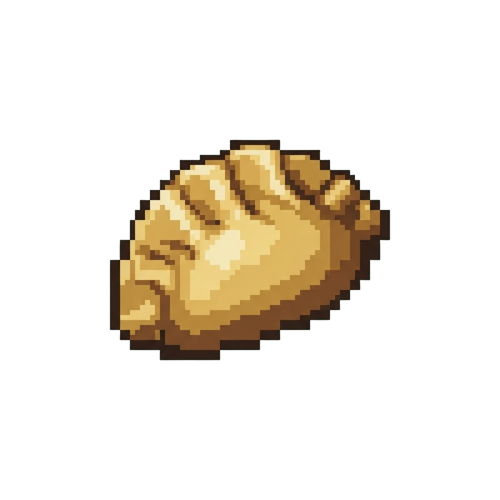 A Polished Brassy Golden Dumpling