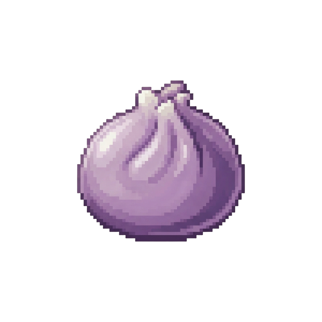 A Soft Grape-hued Glossy Dumpling