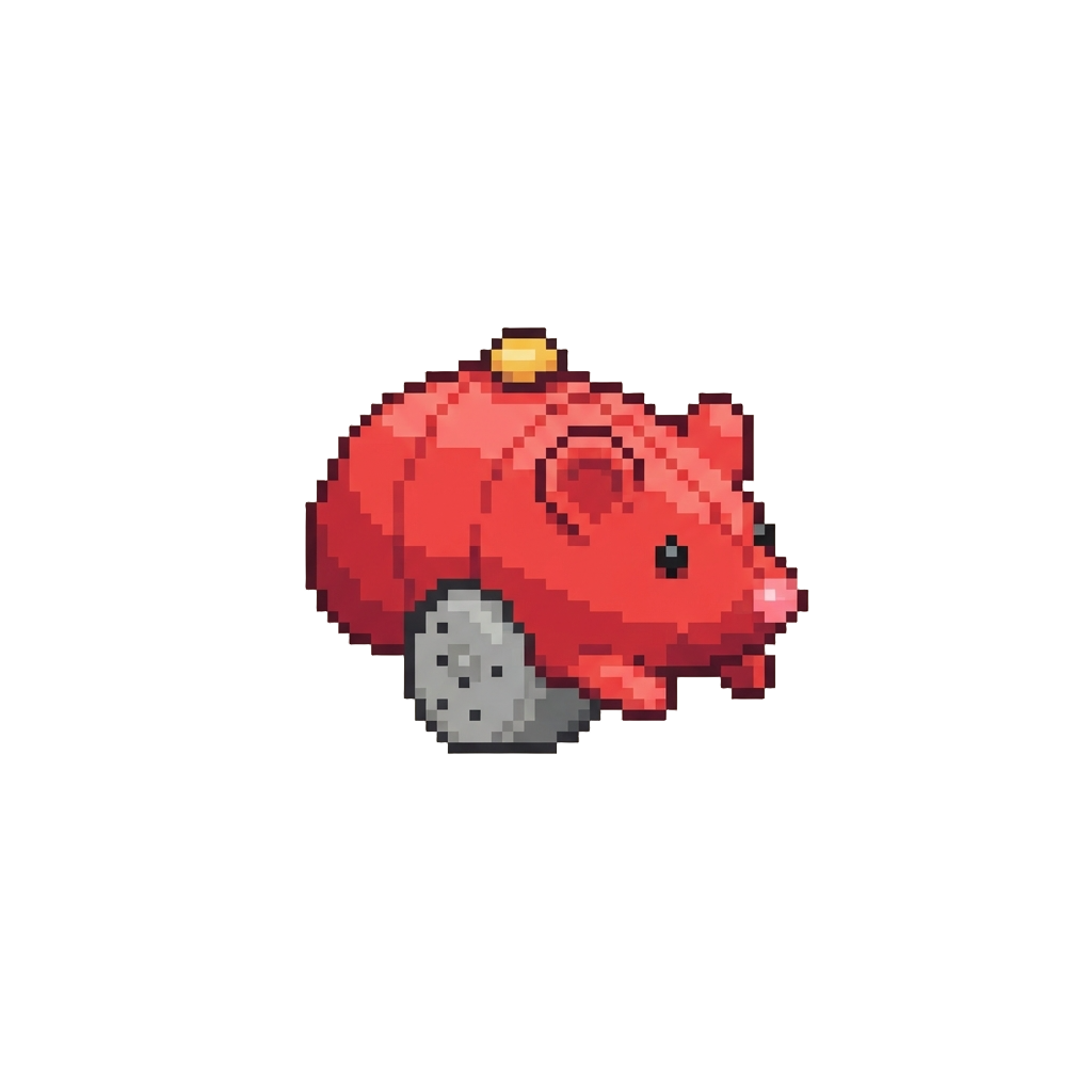 A Squeaky Toy Mouse Rolling Forward