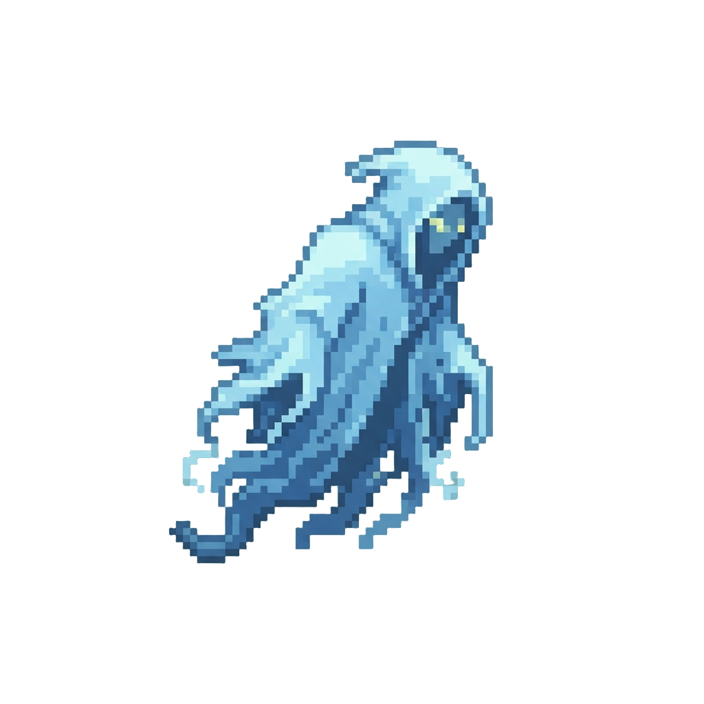 A Glowing Spectral Phantom Wraith
