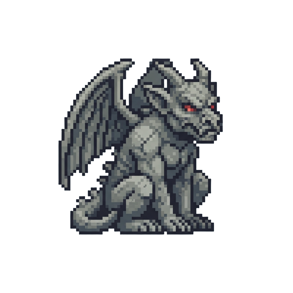A Monstrous Stone Gargoyle