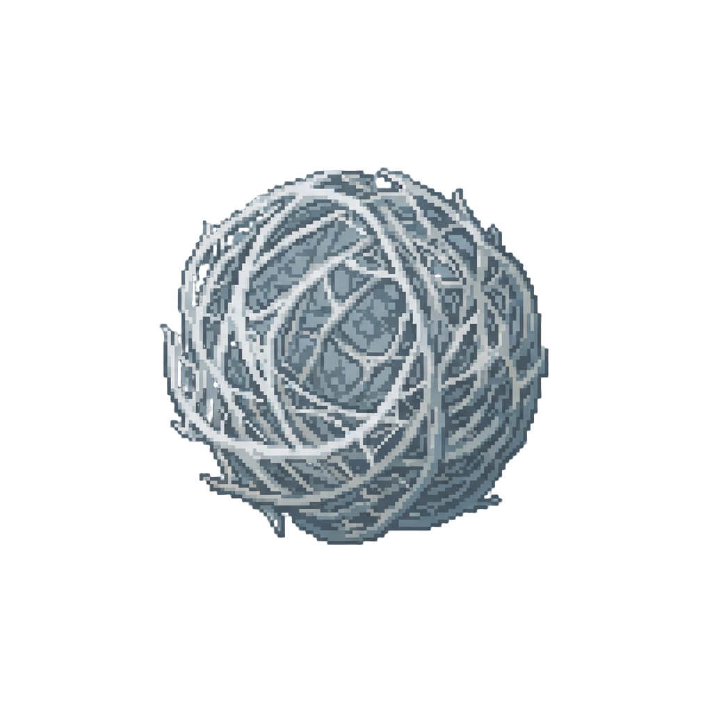 A Tumbleweed Made Entirely of Spiderwebs
