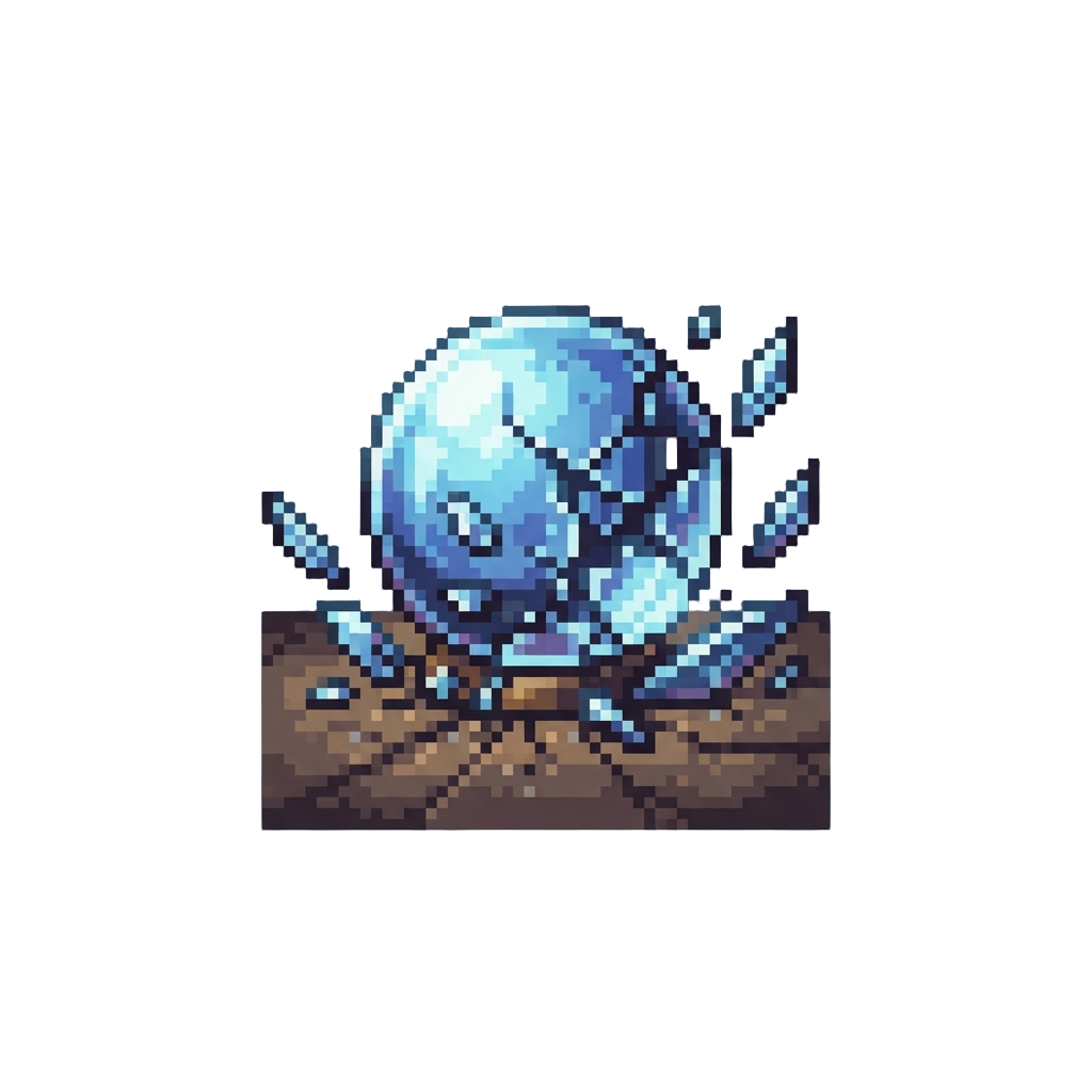 A Glowing Crystal Ball That Immediately Shatters on the Floor