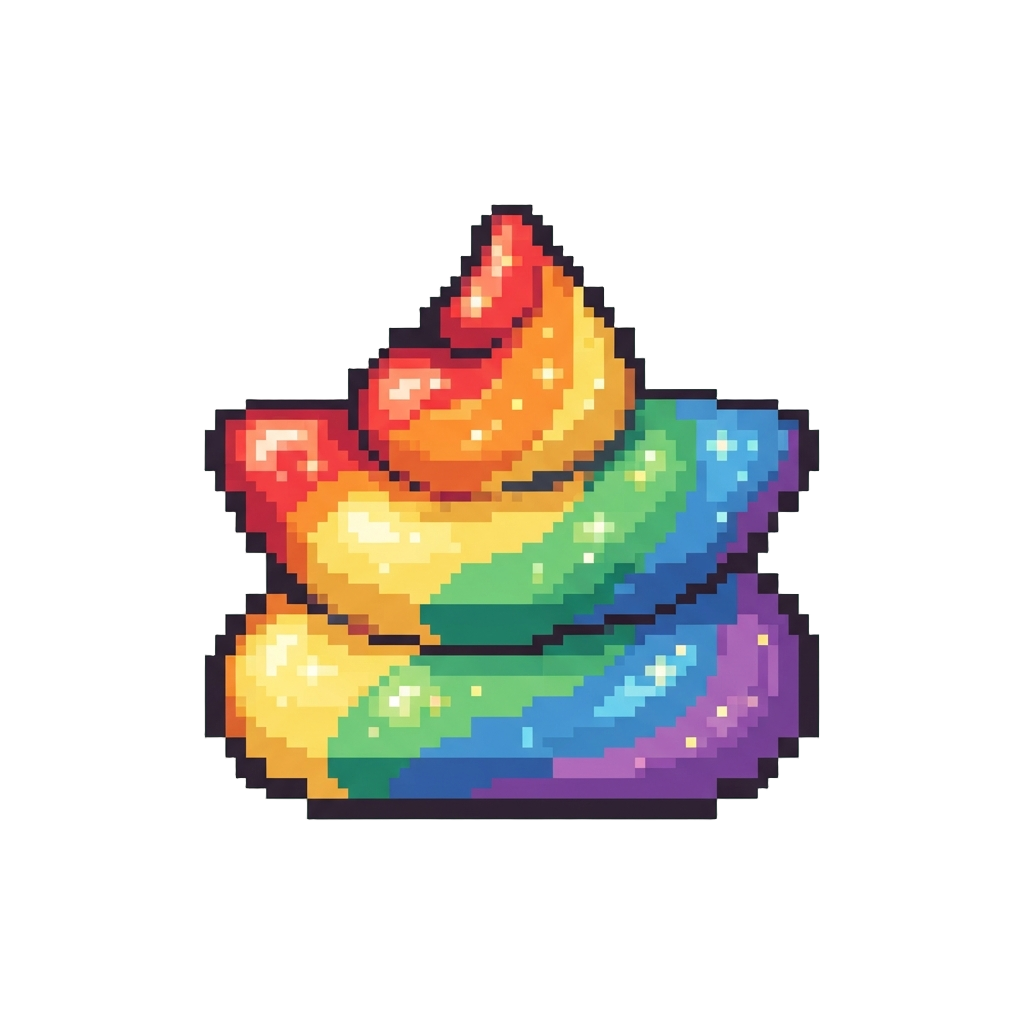 A Glittery Star-shaped Rainbow Poo