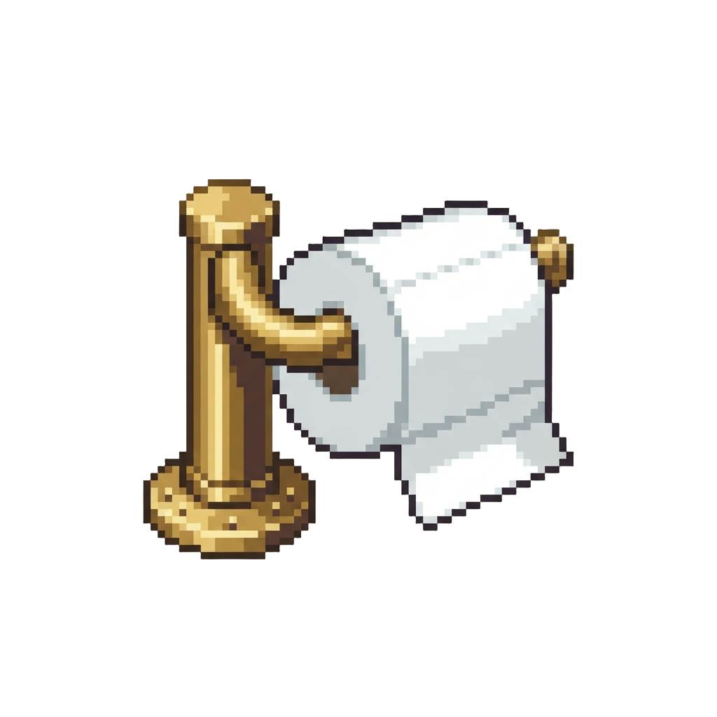 A Polished Brass Toilet Paper Roll