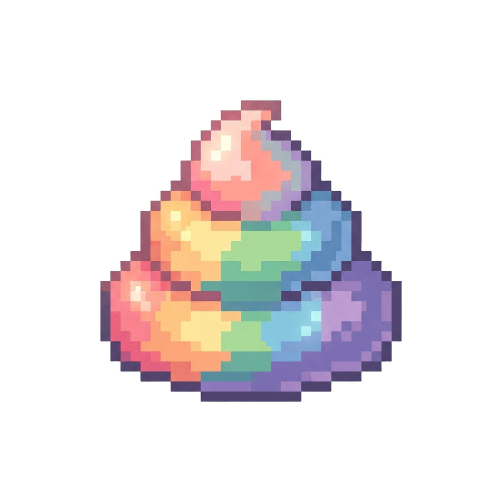 A Glowing Rainbow Plush Turd