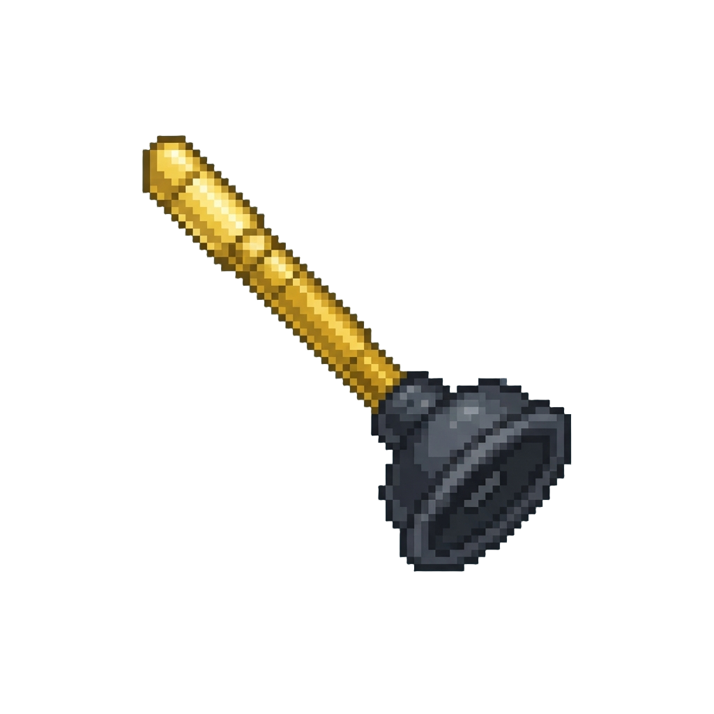 A Shimmering Gilded Plunger