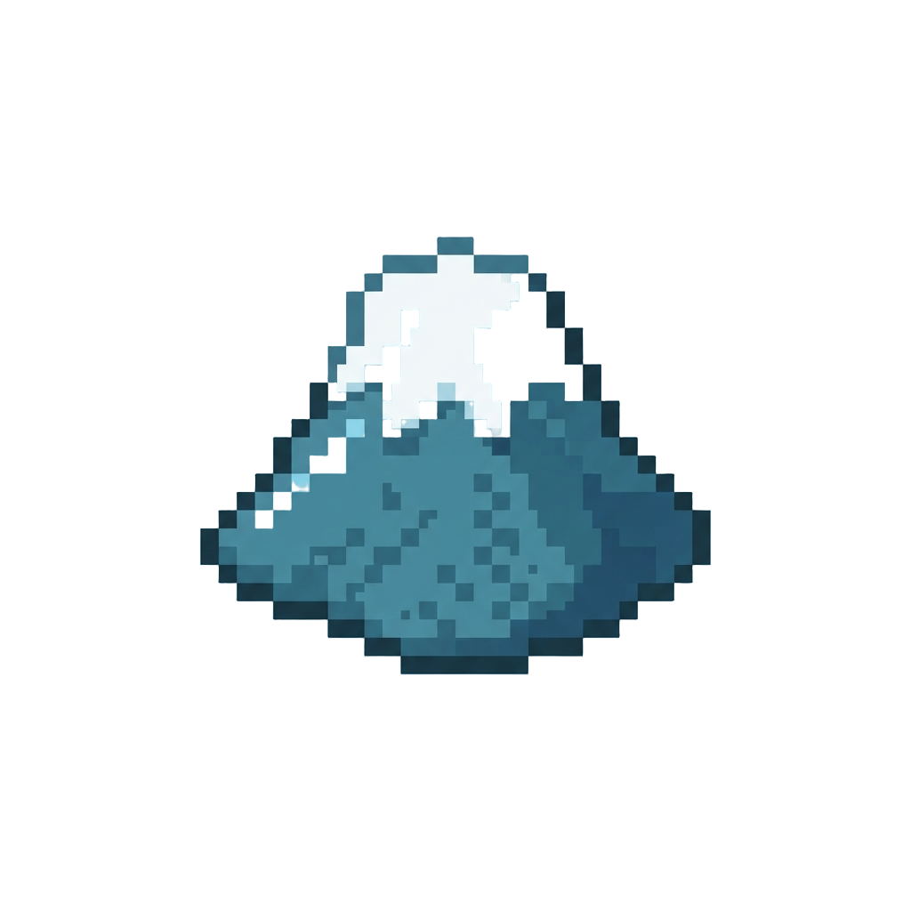 A Tiny Mt. Fuji Foam Silhouette