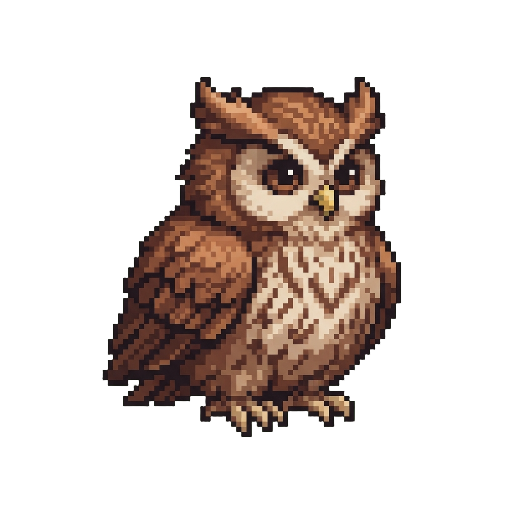 A Giant Fluffy Woodland Owl
