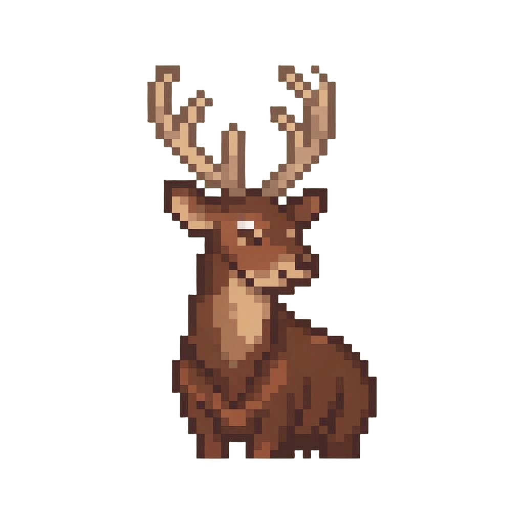 A Sturdy Wild Forest Buck