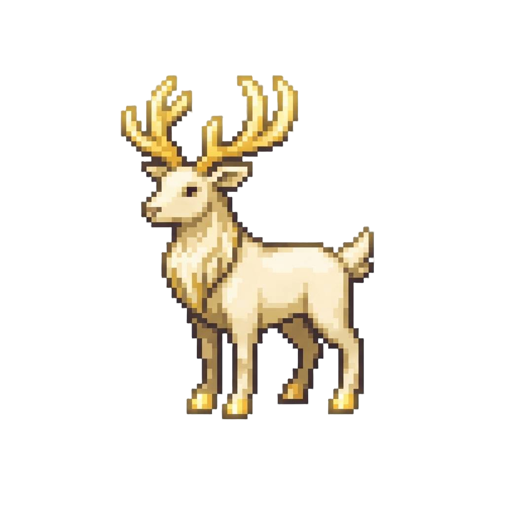 A Glowing Golden Albino Stag