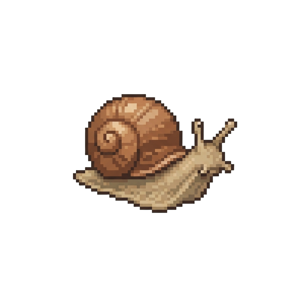 A Tiny Slowly Crawling Snail