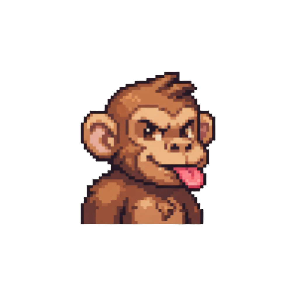 A Cheeky Monkey Sticking Its Tongue Out