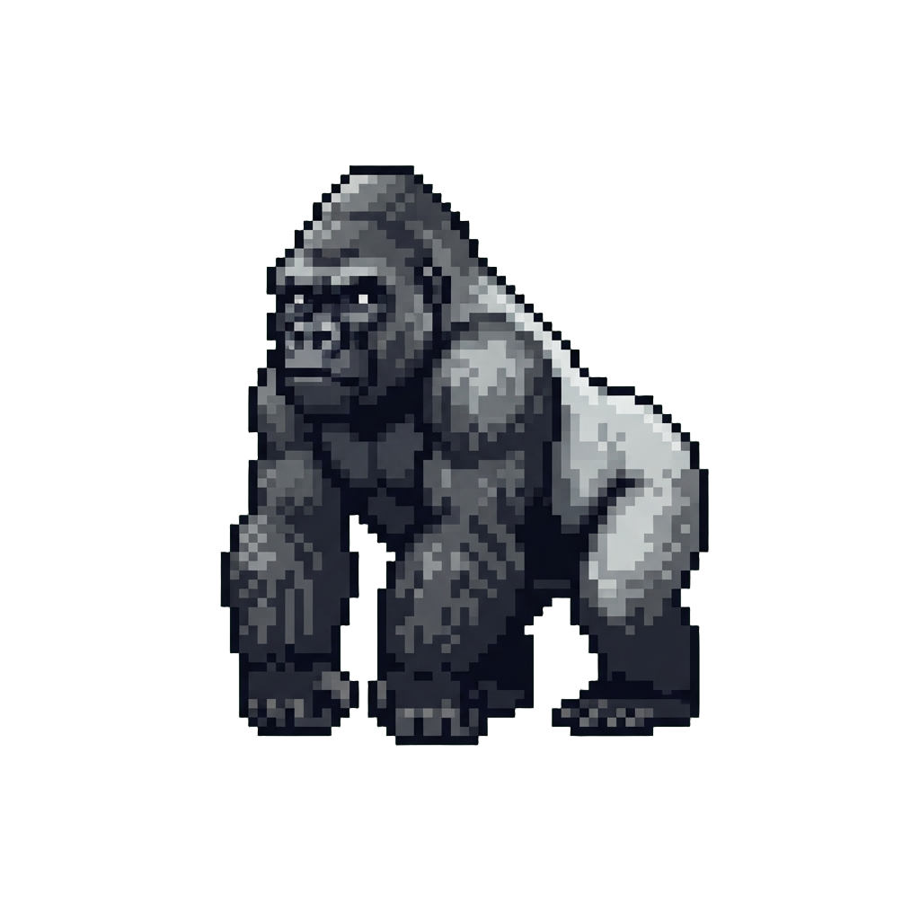 A Giant Majestic Silverback Gorilla